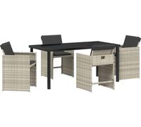 vidaXL Ensemble de salle à manger pour jardin 5 pcs Gris clair