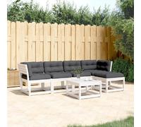 vidaXL Salon de jardin - Blanc