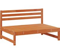 vidaXL Salon de jardin Canapé central en pin massif brun ciré 240 x 84 x 70 cm