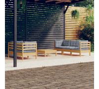 vidaXL Salon de jardin - Gris