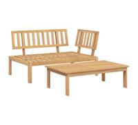 vidaXL Salon de Jardin Palette 2 pcs Bois Massif d'acacia, Ensemble de Table et de Chaise de Jardin, Ensemble de Salon de Balcon, Salon de Jardin