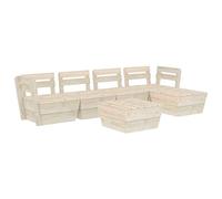 vidaXL Salon de Jardin Palette 6 pcs Bois d épicéa imprégné