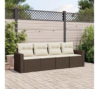 VIDAXL Salon jardin résine tressée marron - 4 pièces