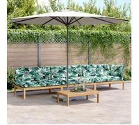 vidaXL Ensemble de 4 canapés de jardin en palettes avec coussins en acacia