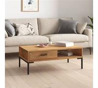 vidaXL Table basse 90x50x35 cm bois de pin massif recyclé