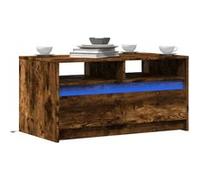 vidaXL Salontafel met LED-verlichting bewerkt hout gerookt eikenkleur851995 chêne G