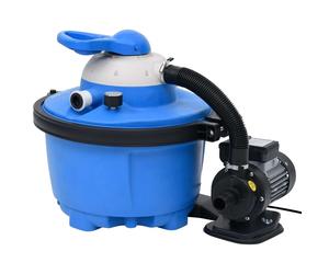 Vidaxl Sandfilterpumpe 200 W 25 L 385 x 620 x 432 mm blau und schwarz