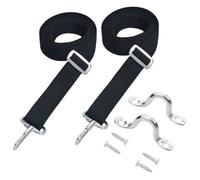 vidaXL Sangles de toit bimini 2 pcs Tissu et acier inoxydable