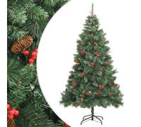vidaXL Sapin artificiel à charnières LED 240 cm