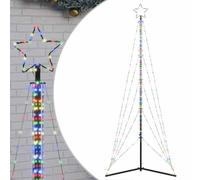 vidaXL Sapin de Noël à LED 525 LED colorées 302 cm, lumière de Noël, lumière de Noël LED, lumière de Noël extérieure, lumière de Jardin de Noël