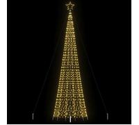 vidaXL Sapin de Noël 1534 LED blanc chaud 500 cm avec piquets