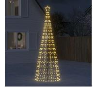 vidaXL Sapin de Noël 570 LED 300 cm blanc chaud avec piquets