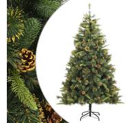 VidaXL Sapin de Noël articulé 240 cm avec Pommes de pin