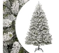vidaXL Sapin de Noël artificiel 210 cm neige floquée