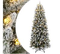 vidaXL Sapin de Noël artificiel 300 LED et neige floquée 240 cm