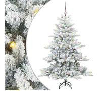 vidaXL Sapin de Noël Artificiel à Branches Articulées Blanc 150 cm PVC, Arbre de Noël moderne en cône, déco intérieure 3397707