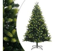 vidaXL Sapin de Noël avec support 240 cm - Vert foncé