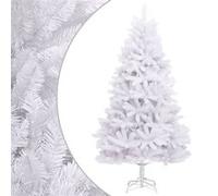 Sapin de Noël artificiel à charnières avec support blanc 180 cm, arbre de Noël, arbre de Noël artificiel, ornement de Noël, décoration de Noël