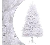 vidaXL Sapin de Noël artificiel à charnières avec support blanc 240 cm