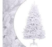 vidaXL Sapin de Noël artificiel à charnières avec support blanc 300 cm