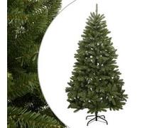 vidaXL Sapin de Noël artificiel à charnières avec support vert 210 cm 357780 Vert G