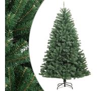 vidaXL Sapin de Noël artificiel à charnières avec support vert 240 cm