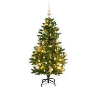 vidaXL Sapin de Noël artificiel articulé 150 LED et boules 120 cm
