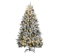 vidaXL Sapin de Noël artificiel articulé 300 LED et boules 180 cm 3210138