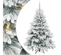 vidaXL Sapin de Noël artificiel avec 150 LED Blanc 150 cm PE et PVC, Salon, Décoration moderne en cône, ornement de Noël 3397603