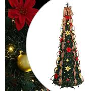 vidaXL Sapin de Noël artificiel 215 cm Vert PVC 200 LED Design Art déco pliable intérieur/extérieur