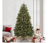 vidaXL Sapin de Noël artificiel avec 300 LED Vert 240 cm PVC et métal 3395703