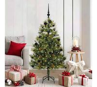 vidaXL Sapin de Noël artificiel avec branches pliables et cônes 150 cm
