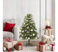 vidaXL Sapin de Noël artificiel avec branches pliables et cônes 150 cm