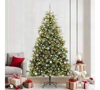 vidaXL Sapin de Noël artificiel avec branches pliables et cônes 240 cm
