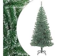 vidaXL Sapin de Noël artificiel avec neige floquée vert 240 cm, arbre de Noël, arbre de Noël artificiel, ornement de Noël, décoration de Noël vert et blanc G