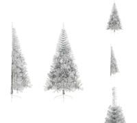 vidaXL Sapin de Noël artificiel avec support Argent 240 cm PET - Sapins de Noël