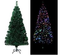 VIDAXL Sapin de No?l artificiel avec support Vert 120 cm Fibre optique