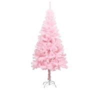vidaXL Sapin de Noël artificiel avec support Rose 210 cm PVC