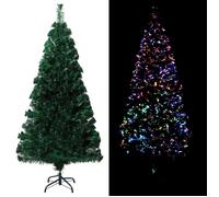 VIDAXL Sapin de No?l artificiel avec support Vert 150 cm Fibre optique