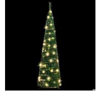 VIDAXL Sapin de Noël artificiel escamotable 50 LED vert 120 cm BONNE3522