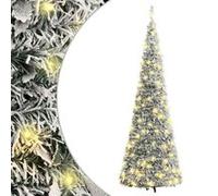 vidaXL Sapin de Noël artificiel escamotable avec neige floquée 150 LED