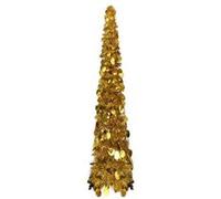 vidaXL Sapin escamotable Doré - 120 cm