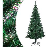 vidaXL Sapin de Noël artificiel pointes iridescentes Vert 210 cm PVC