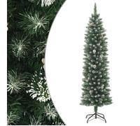 vidaXL Sapin de Noël artificiel mince avec support 210 cm PVC345167