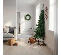 vidaXL Sapin de Noël demi-cercle artificiel avec support PVC Vert 180 cm