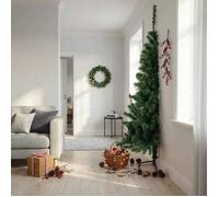 vidaXL Sapin de Noël artificiel moitié avec support Vert 210 cm PVC