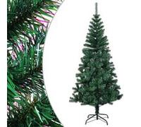 vidaXL Sapin de Noël Artificiel Pointes Iridescentes Décoration de Noël Ornement de Vacances Décoration de Fête Salle de Séjour Vert 150 cm PVC Vert G