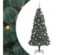 vidaXL Sapin de Noël artificiel pré-éclairé avec ensemble de boules