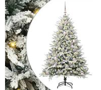 vidaXL Sapin de Noël artificiel pré-éclairé avec ensemble de boules