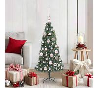 vidaXL Sapin de Noël artificiel pré-éclairé avec ensemble de boules